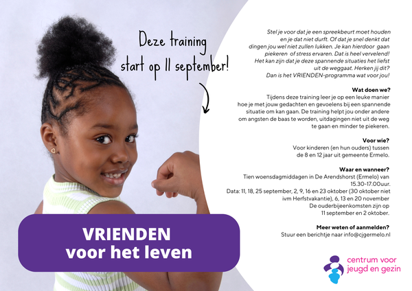 Flyer Najaar 2024 Vriendentraining start 11 september